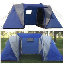 Палатка туристическая 4-х местная, 2-х комнаты, (450х220х180см), арт. LANYU LY-1699