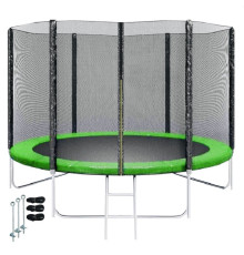 Батут SKYJUMP (СКАЙДЖАМП) PRO 312 cм (УСИЛЕННЫЙ) с защитной сеткой, лестницей и анкерами
