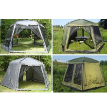 Шатер, тент палатка с сеткой и шторками (430х430х235см), арт. LANYU 1629