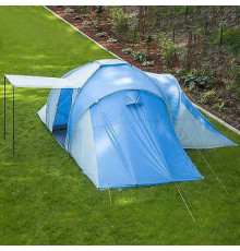 Палатка туристическая 3-х комнатная 6-и местная (230+155+155х230+155х190/170 см), арт. LanYu 1699-3