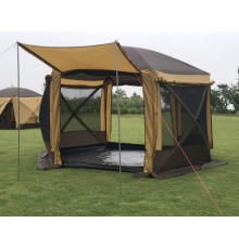 Шатер - палатка туристическая шестиугольная (ДВА ВХОДА), 6-ти местный (360х360х235см) Mircamping,арт. 2905-2TD