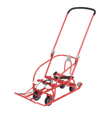 Санки детские Nika Nikki3  (складная ручка и спинка), арт. N3/АЛ ( АЛЫЙ )