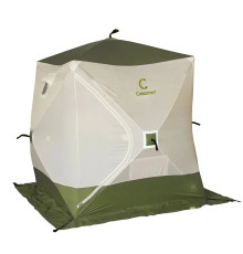 Палатка зимняя куб СЛЕДОПЫТ (150х150х170), S по полу 2,2 кв.м, цв. оливковый/белый, арт. PF-TW-22