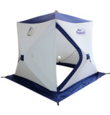Зимняя палатка «Следопыт «Куб» обеспечивает комфор, 175х175х175 , S по полу 3,1 кв.м, 3 слоя, цв. синий/белый
