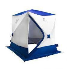 Палатка зимняя куб СЛЕДОПЫТ, 215х215х215, S по полу 4,6 кв.м, 3 слоя, цв. синий/белый, арт. PF-TW-37
