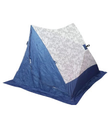 Палатка зимняя СЛЕДОПЫТ 2-скатная, 180х188х149 Oxford 210D PU 1000, цв. синий/белый с принтом