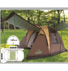 Палатка 4-х местная палатка MirCamping на 4-6 человек с навесом, арт.  KRT-105