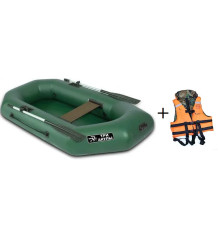 Лодка надувная одноместная из ПВХ ТРИ АКУЛЫ (200х100х29), арт.  LTA 200 + жилет в подарок