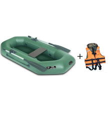 Лодка надувная одноместная из ПВХ ТРИ АКУЛЫ, арт. LTA 220 + жилет в подарок