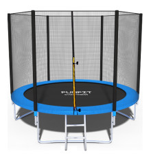 Батут Funfit (фанфит) BASIC 252 см. с защитной сеткой и с лестницей