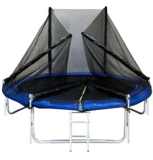 Батут Funfit (фанфит) PRO 252 см (УСИЛЕННЫЙ) с лестницей и длинными СКЛАДНЫМИ ножками