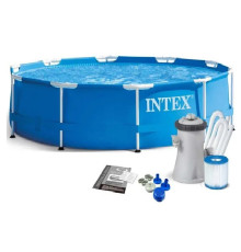 Каркасный бассейн Intex 305 x 76см с фильтр-насосом 2000 л/ч, арт. 28202 (Более мощный насос!)