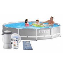 Каркасный бассейн Intex 305 x 76см с фильтр-насосом 2000 л/ч, арт. 26702 (Более мощный насос!)